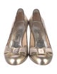 Ferragamo Vara Bow Accent Leather Pumps