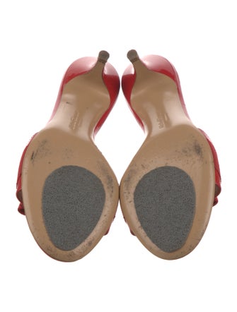 Ferragamo Vara Bow Accent Patent Leather Mules