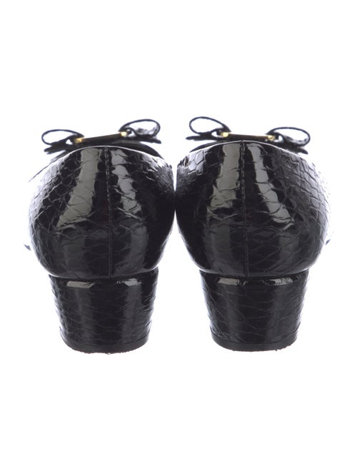 Ferragamo Embossed Leather Pumps