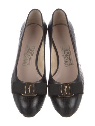 Ferragamo Crocodile Flats