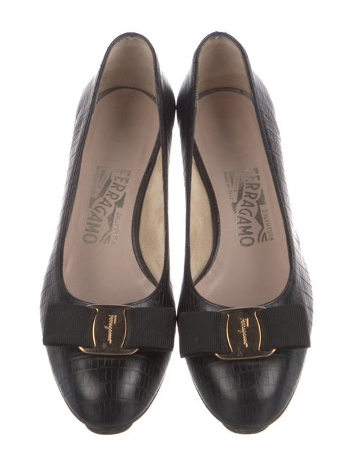 Ferragamo Crocodile Flats