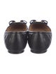 Ferragamo Vara Bow Accent Leather Ballet Flats