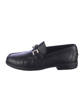 Ferragamo Gancini Logo Leather Dress Loafers