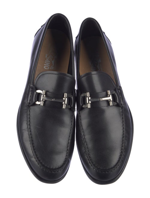 Ferragamo Gancini Logo Leather Dress Loafers