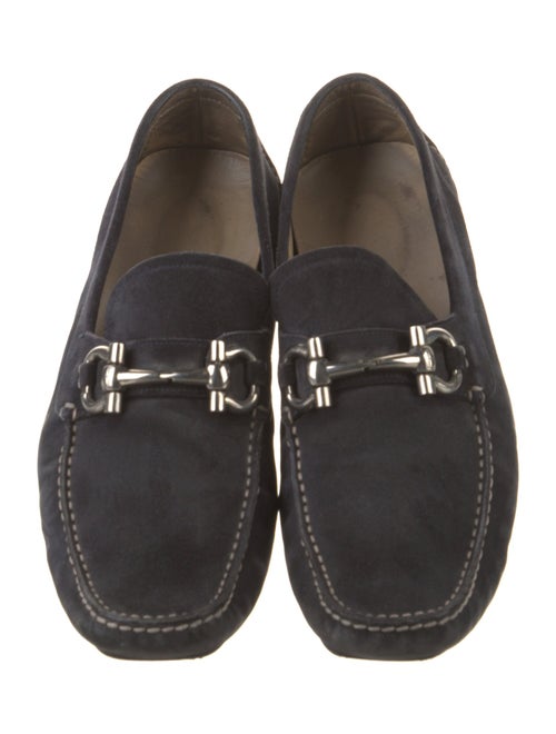 Ferragamo Gancini Logo Suede Drivers