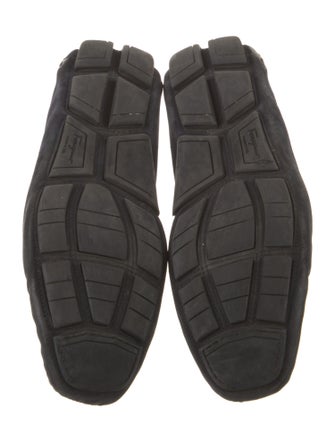 Ferragamo Gancini Logo Suede Drivers