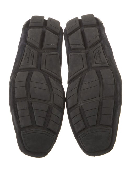 Ferragamo Gancini Logo Suede Drivers
