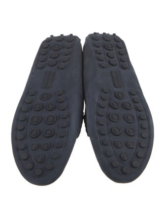 Ferragamo Gancini Logo Suede Drivers