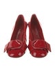 Ferragamo Patent Leather Bow Accents Pumps
