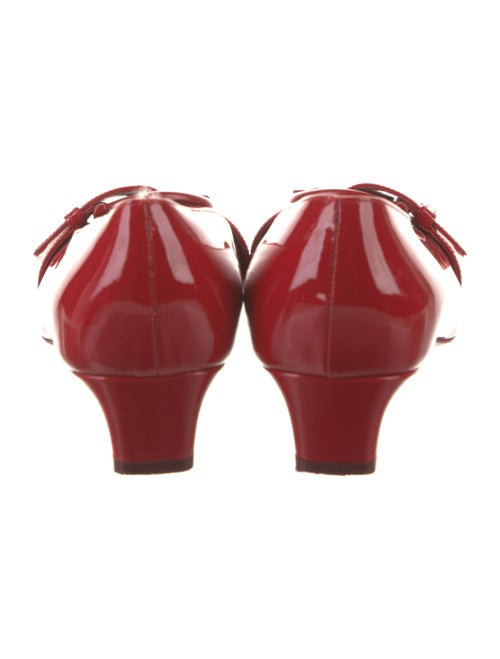 Ferragamo Patent Leather Bow Accents Pumps