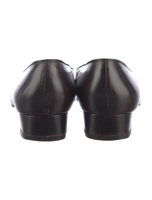 Ferragamo Leather Bow Accents Pumps