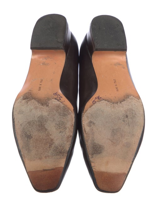 Ferragamo Leather Bow Accents Pumps