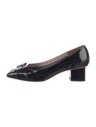 Ferragamo Vara Bow Accent Patent Leather Pumps