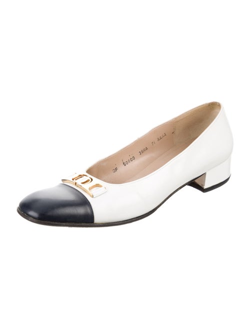Ferragamo Gancini Logo Leather Ballet Flats