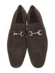 Ferragamo Gancini Logo Suede Dress Loafers