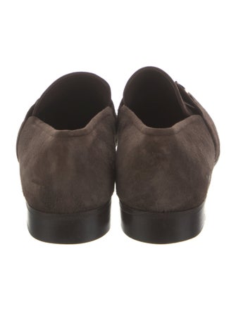 Ferragamo Gancini Logo Suede Dress Loafers