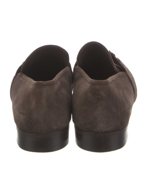 Ferragamo Gancini Logo Suede Dress Loafers