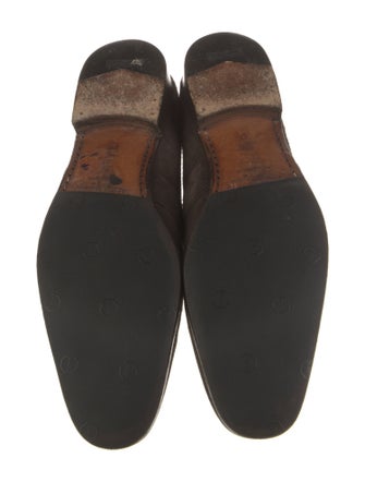 Ferragamo Gancini Logo Suede Dress Loafers