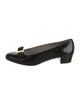 Ferragamo Patent Leather Bow Accents Pumps