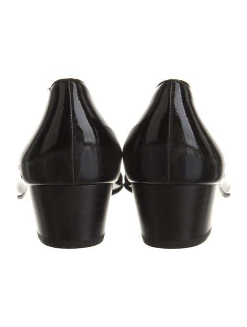 Ferragamo Patent Leather Bow Accents Pumps