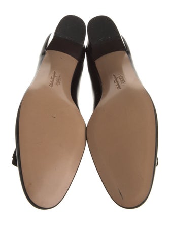 Ferragamo Patent Leather Bow Accents Pumps