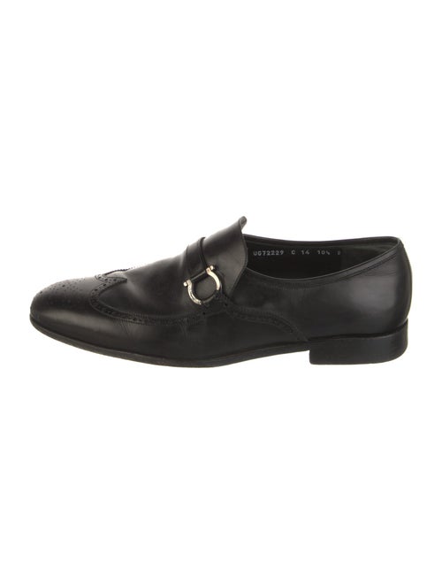 Ferragamo Gancini Logo Leather Dress Loafers