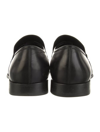 Ferragamo Gancini Logo Leather Dress Loafers