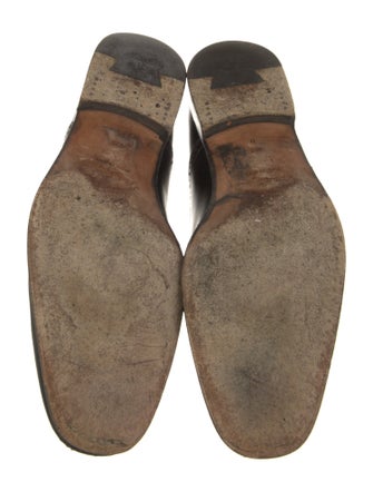 Ferragamo Gancini Logo Leather Dress Loafers