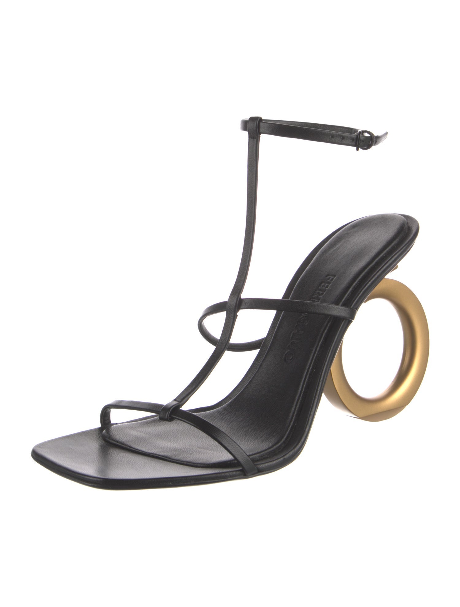 Ferragamo Leather T-Strap Sandals