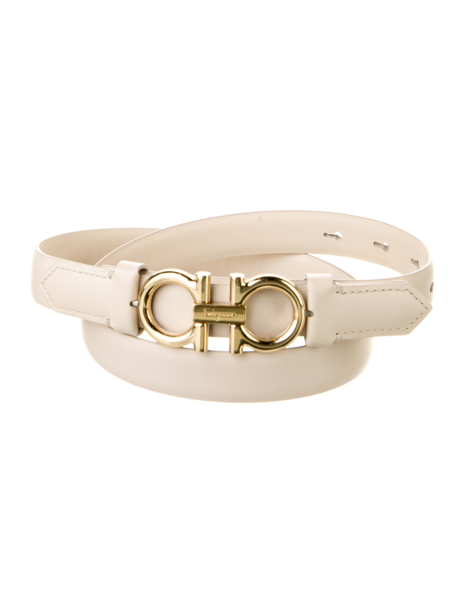 Ferragamo Gancini Logo Leather Belt