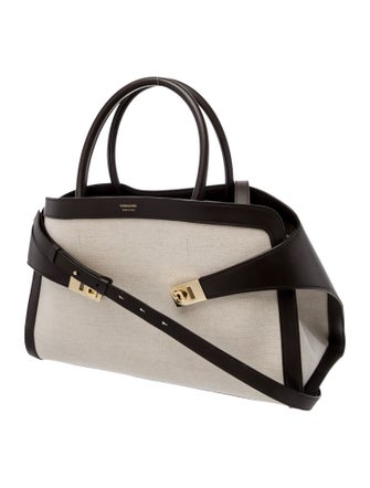 Ferragamo Canvas Top Handle Bag