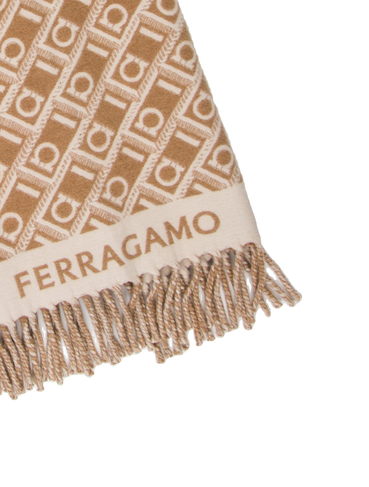 Ferragamo Virgin Wool Printed Scarf w/ Tags