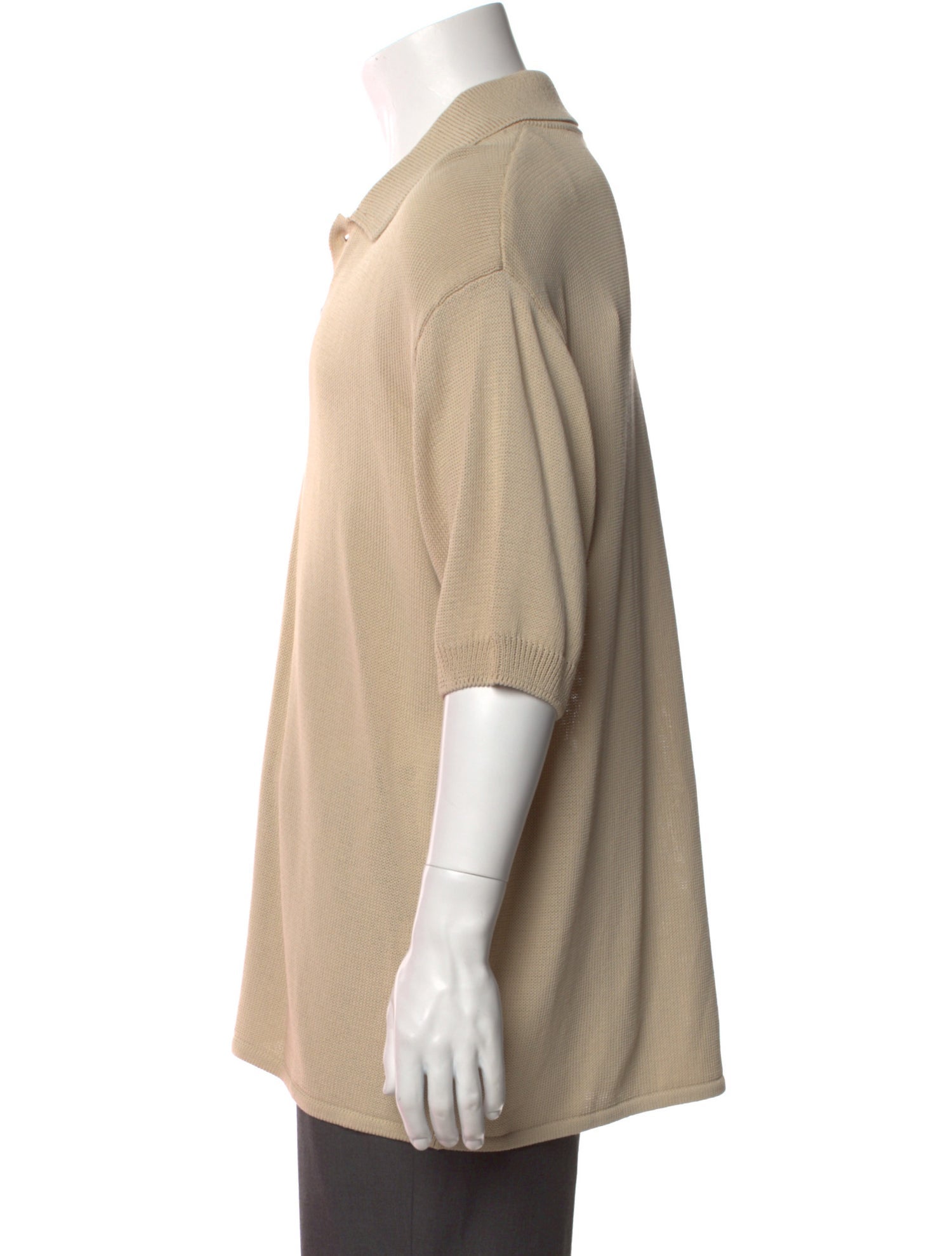 Ferragamo Mock Neck Three-Quarter Sleeve Polo Sweater w/ Tags