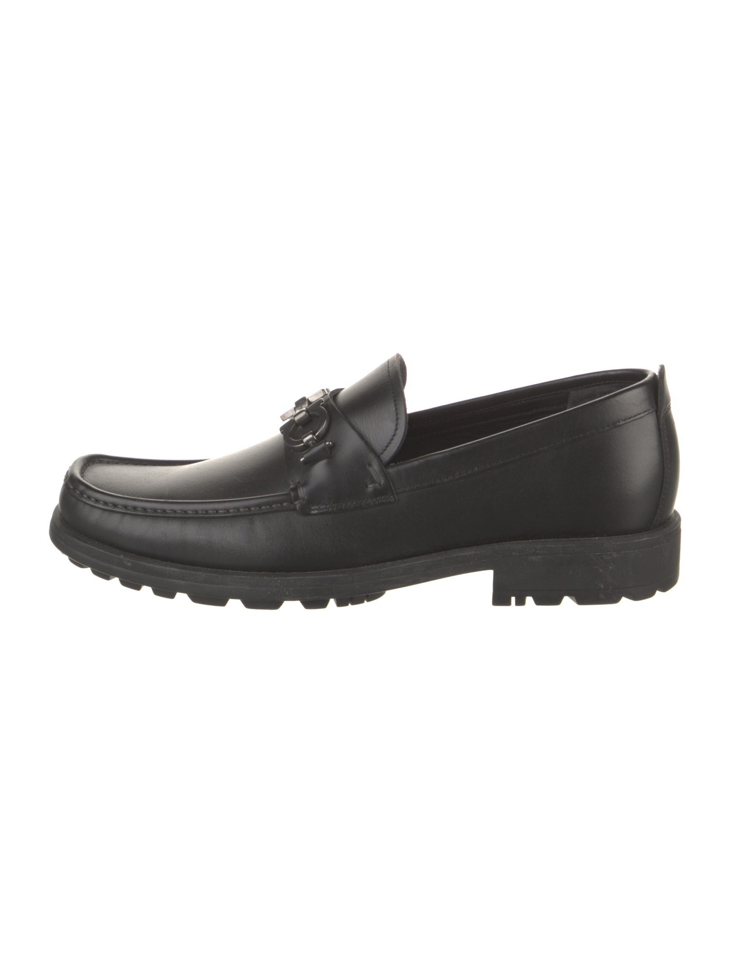 Ferragamo Horsebit Accent Leather Dress Loafers