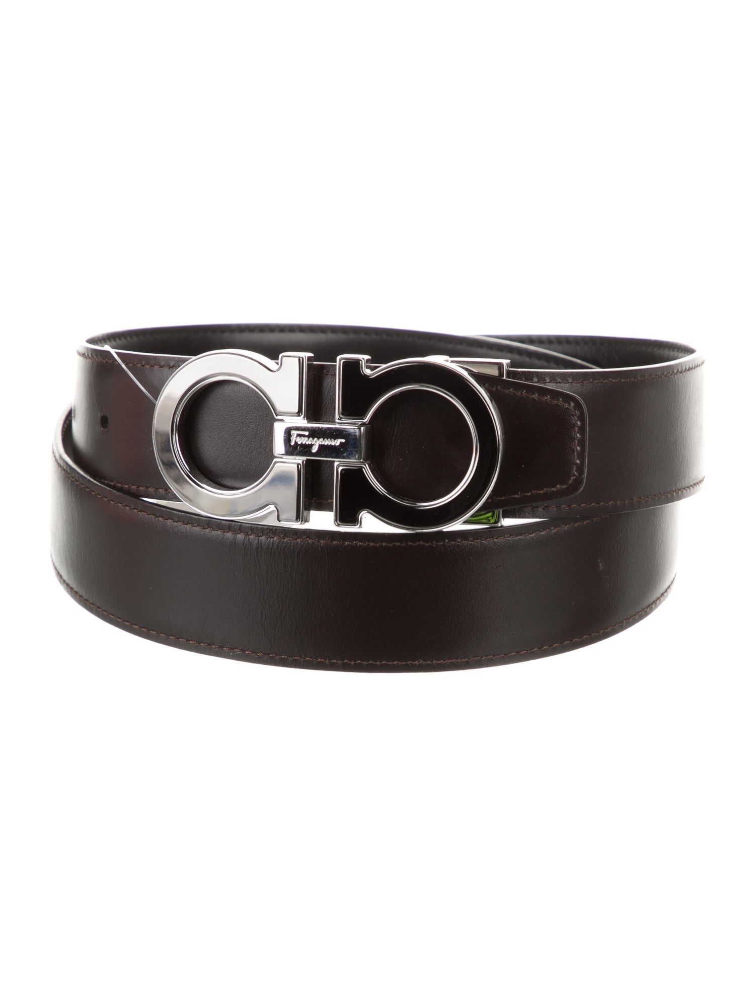 Ferragamo Gancini Logo Leather Belt Kit