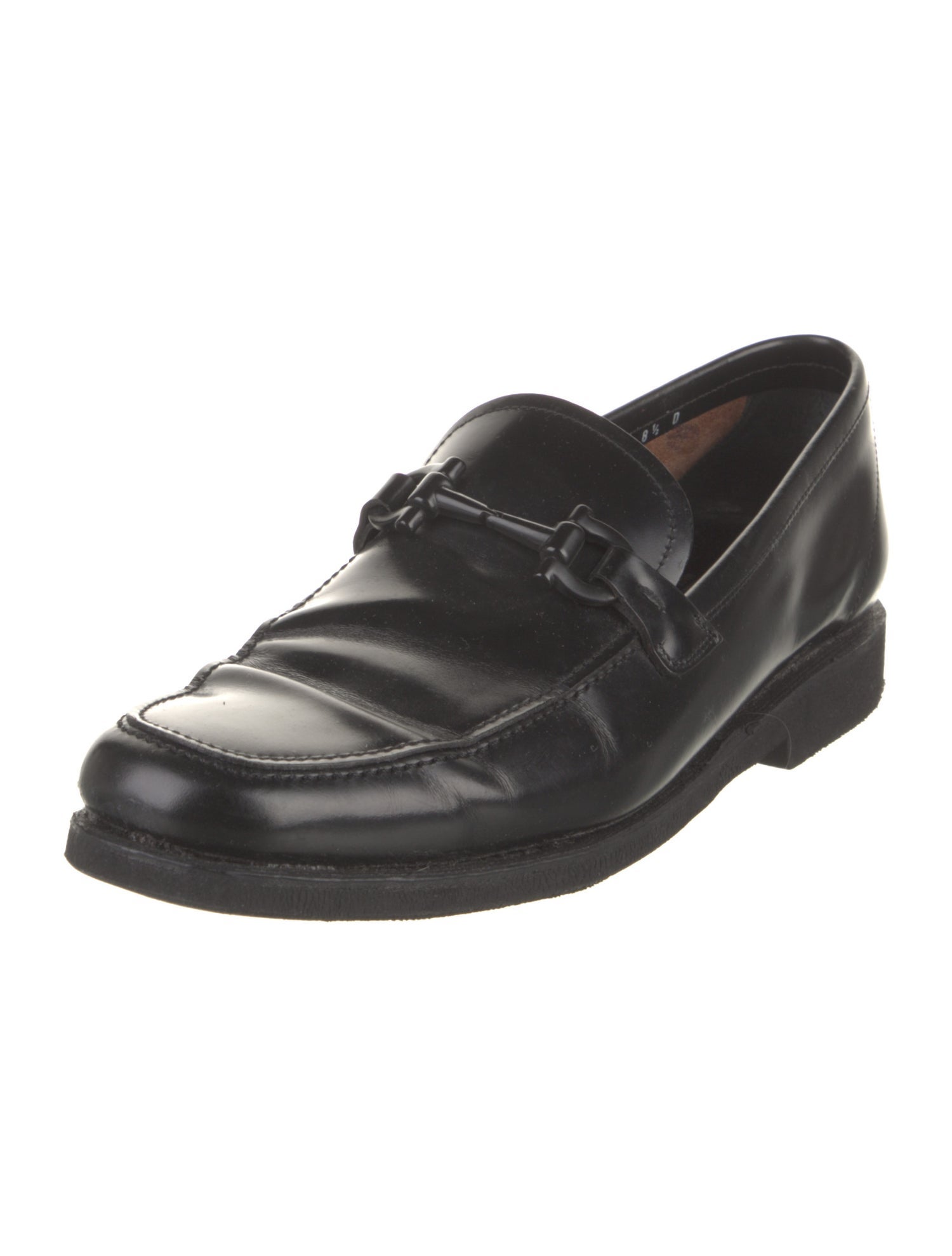 Ferragamo Horsebit Accent Leather Dress Loafers