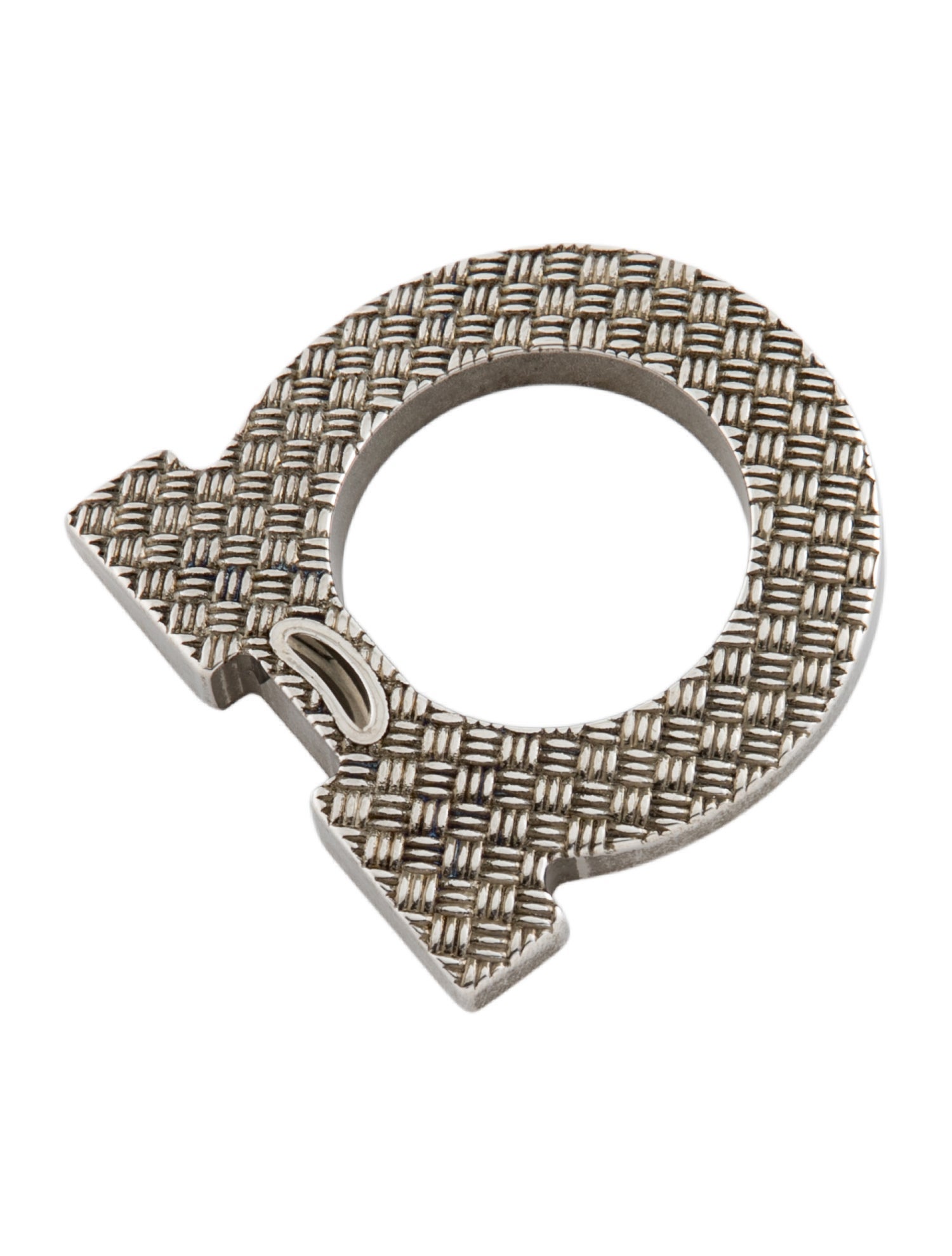 Ferragamo Textured Metal Buckle w/Tags