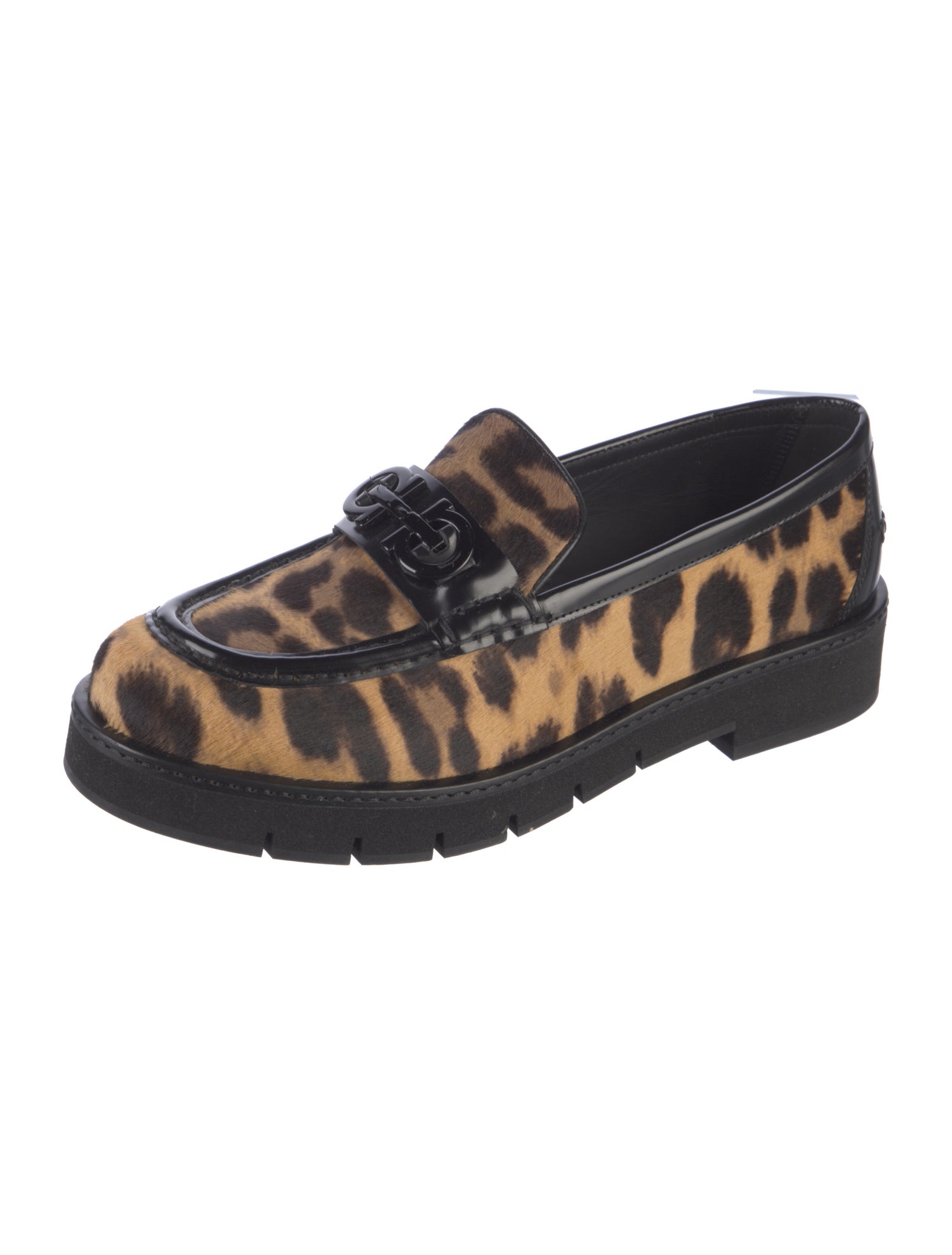 Ferragamo Ponyhair Animal Print Loafers