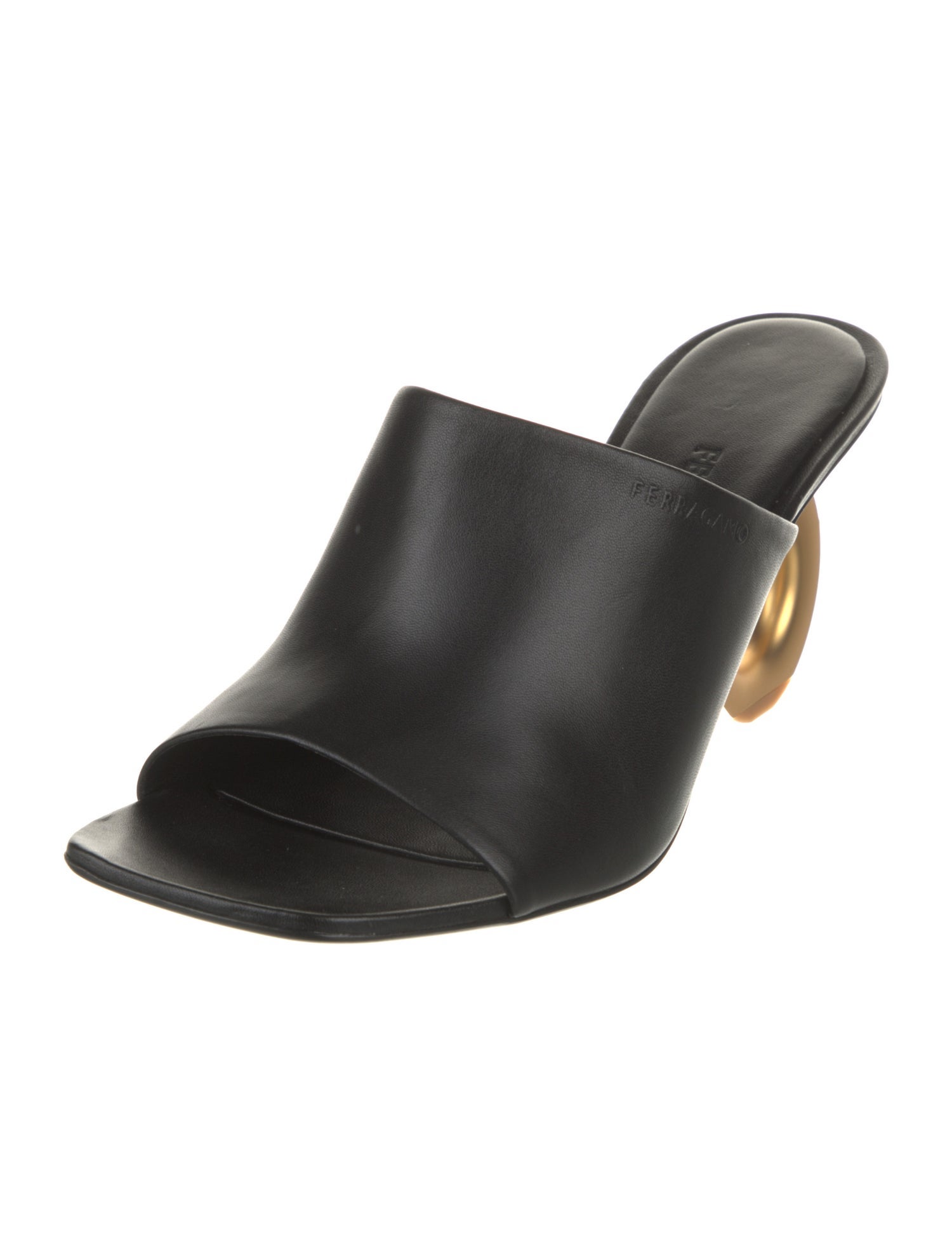 Ferragamo Leather Slides