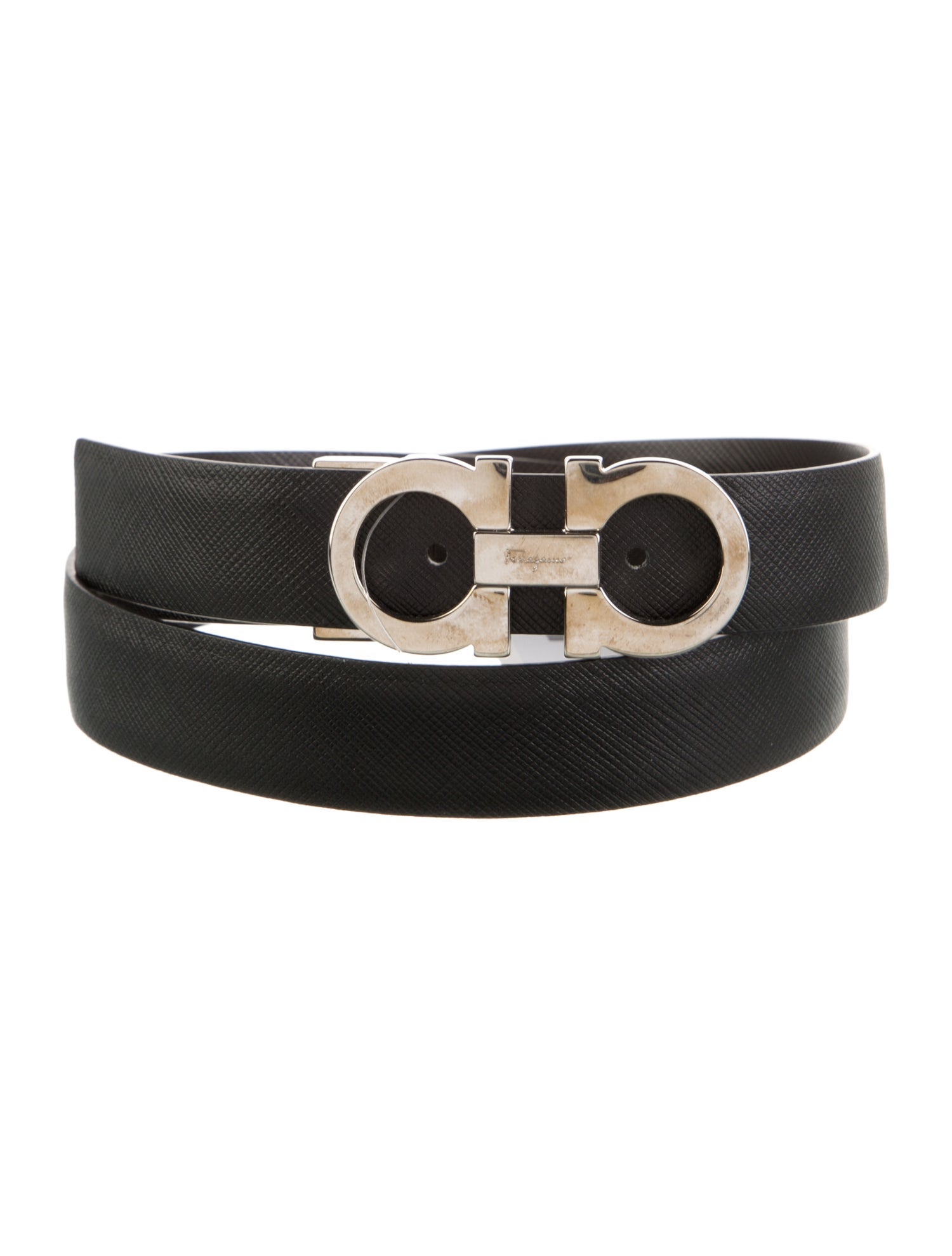 Ferragamo Gancini Logo Skinny Belt