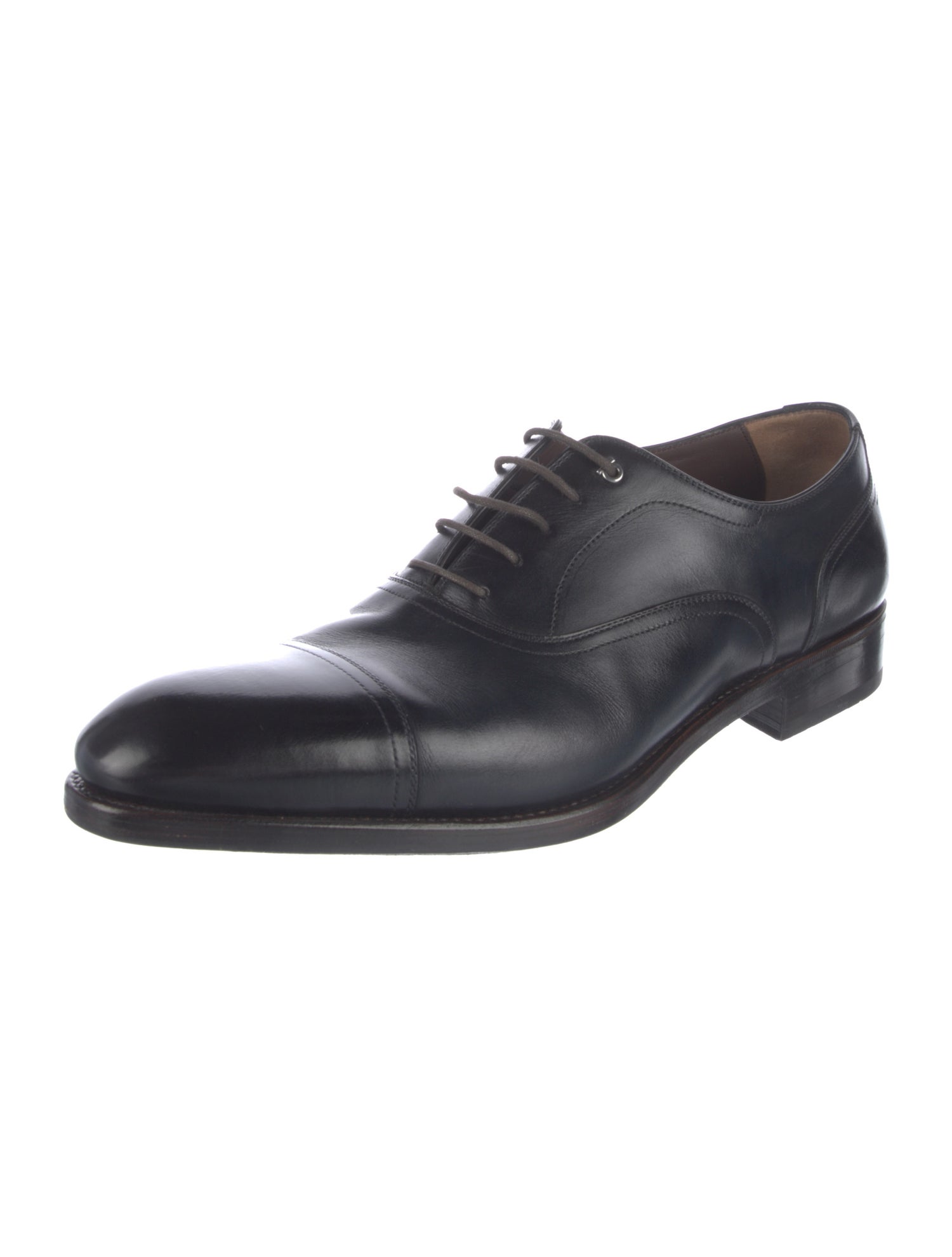 Ferragamo Leather Monk Straps