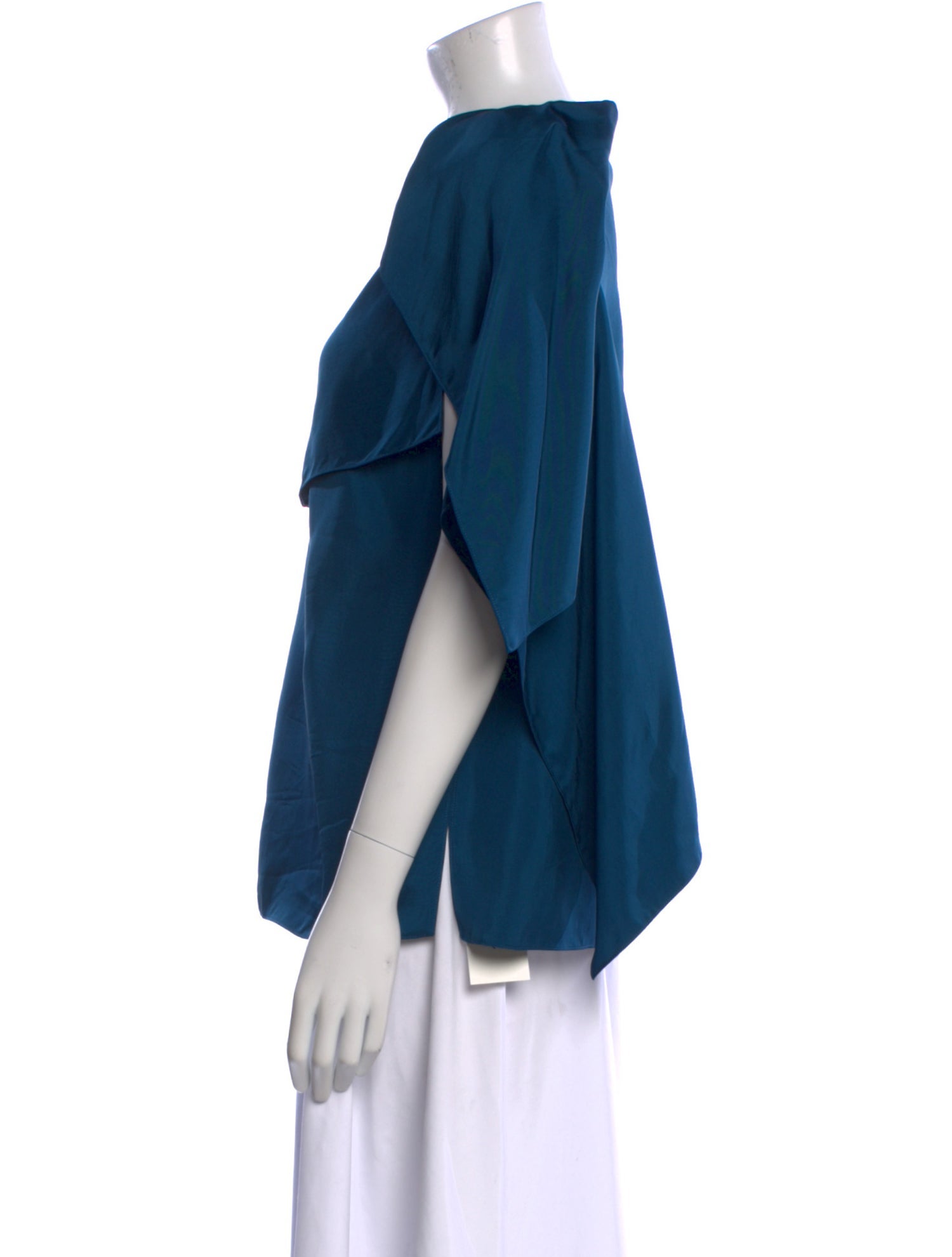 Ferragamo Bateau Neckline Three-Quarter Sleeve Blouse