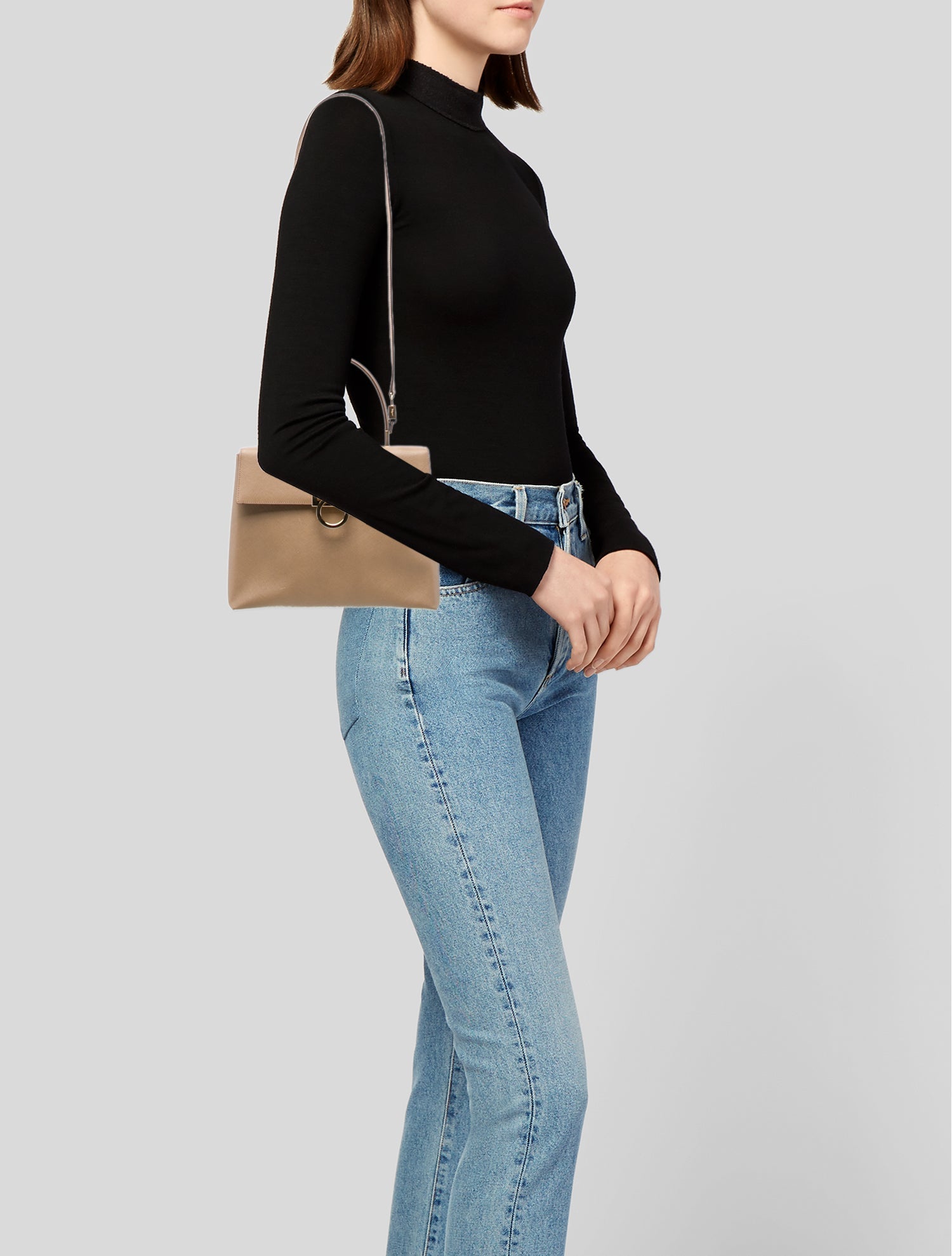 Ferragamo Saffiano Leather Shoulder Bag