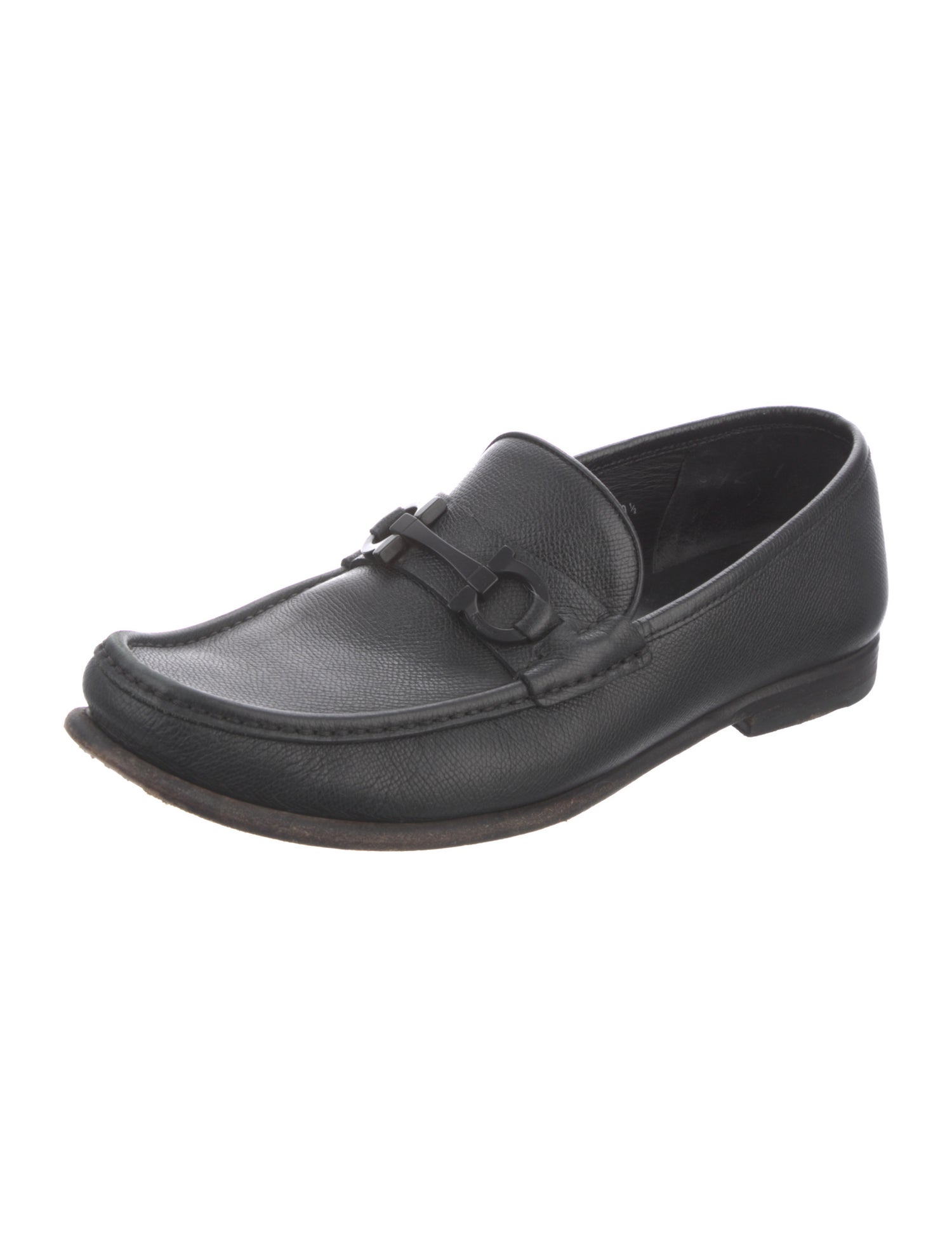 Ferragamo Horsebit Accent Leather Loafers