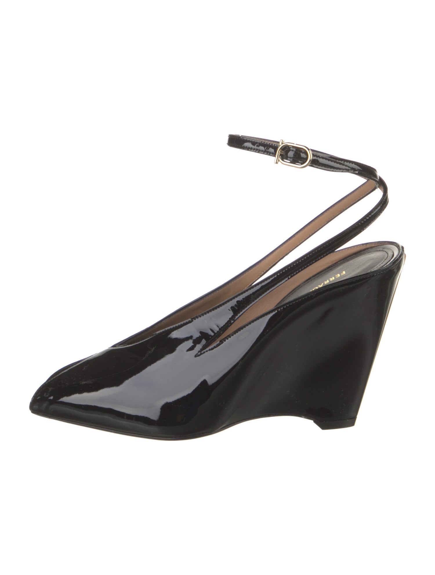 Ferragamo Patent Leather Slingback Pumps