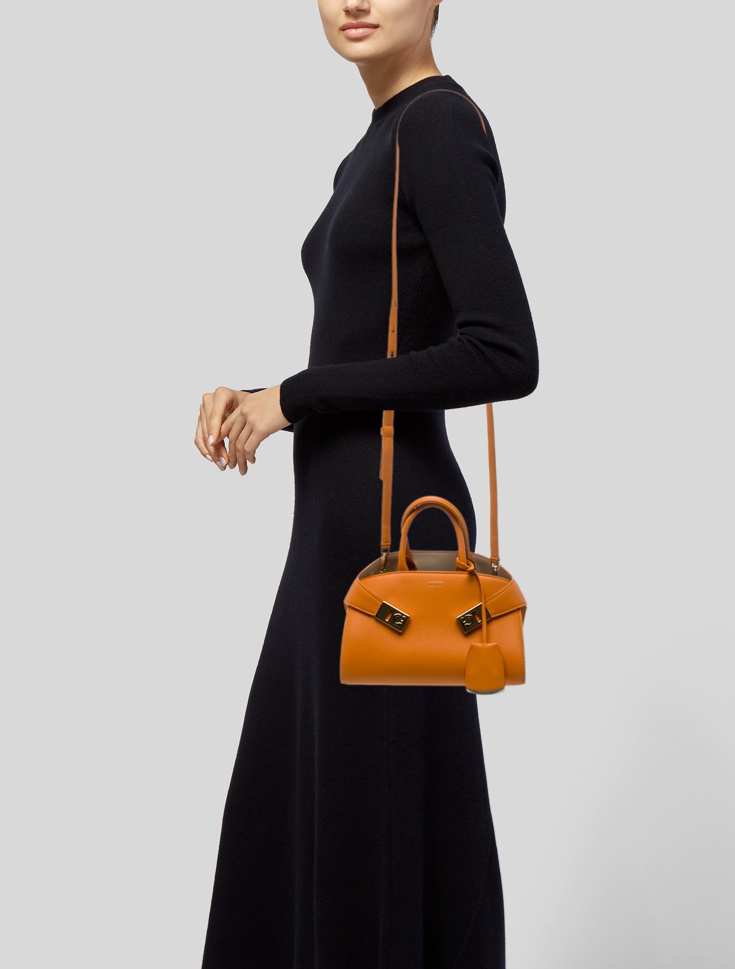 Ferragamo Leather Top Handle Bag