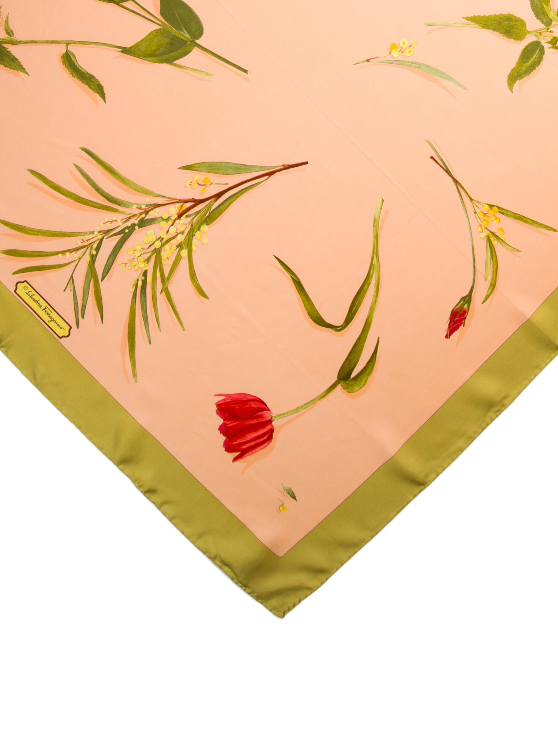 Ferragamo Silk Floral Print Scarf w/ Tags