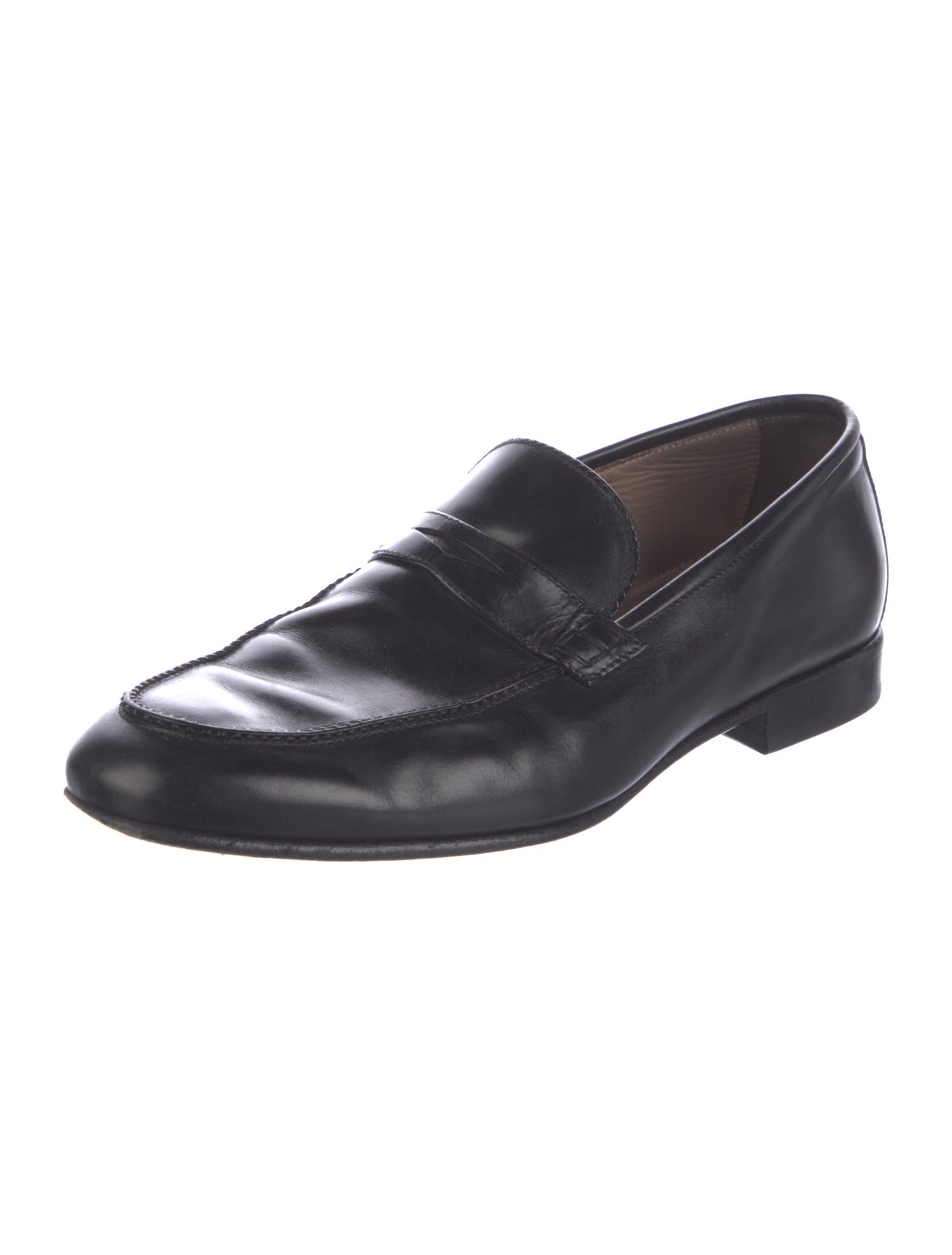 Ferragamo Gancini Logo Leather Dress Loafers