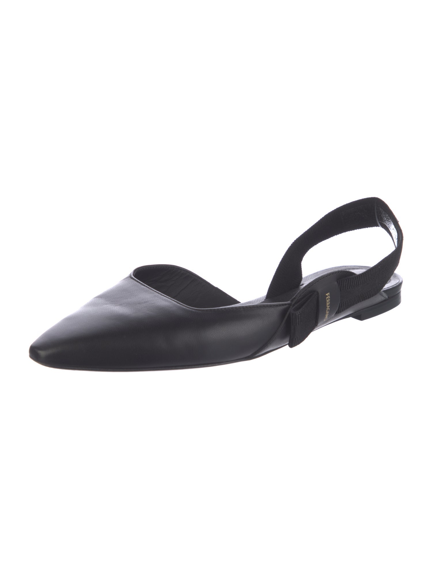 Ferragamo Leather Slingback Flats