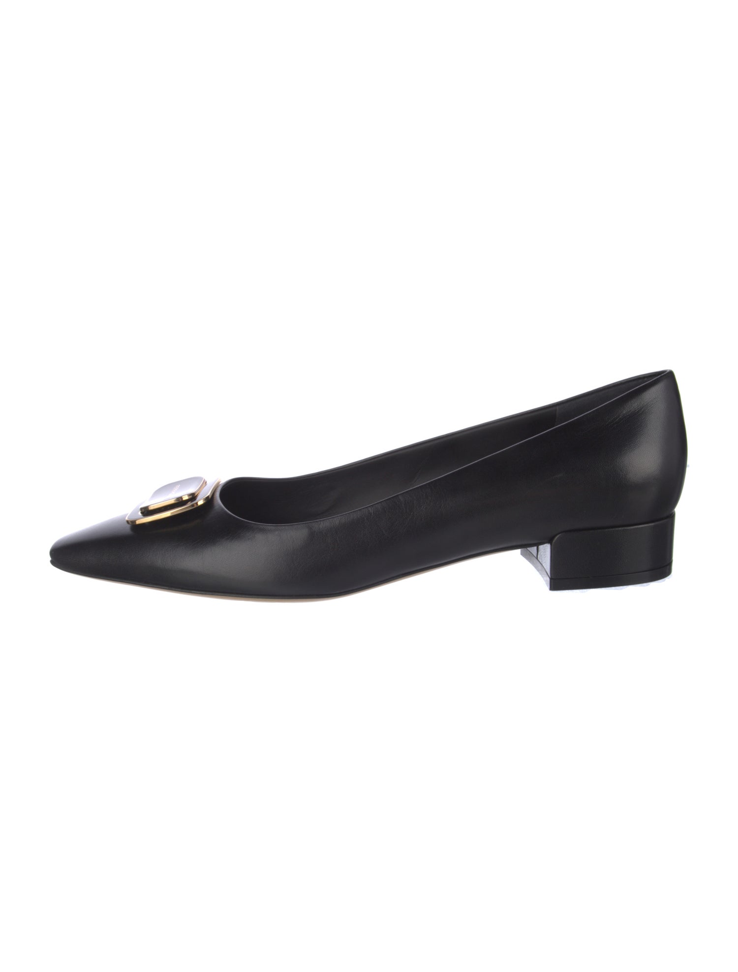 Ferragamo Vara Bow Accent Leather Flats